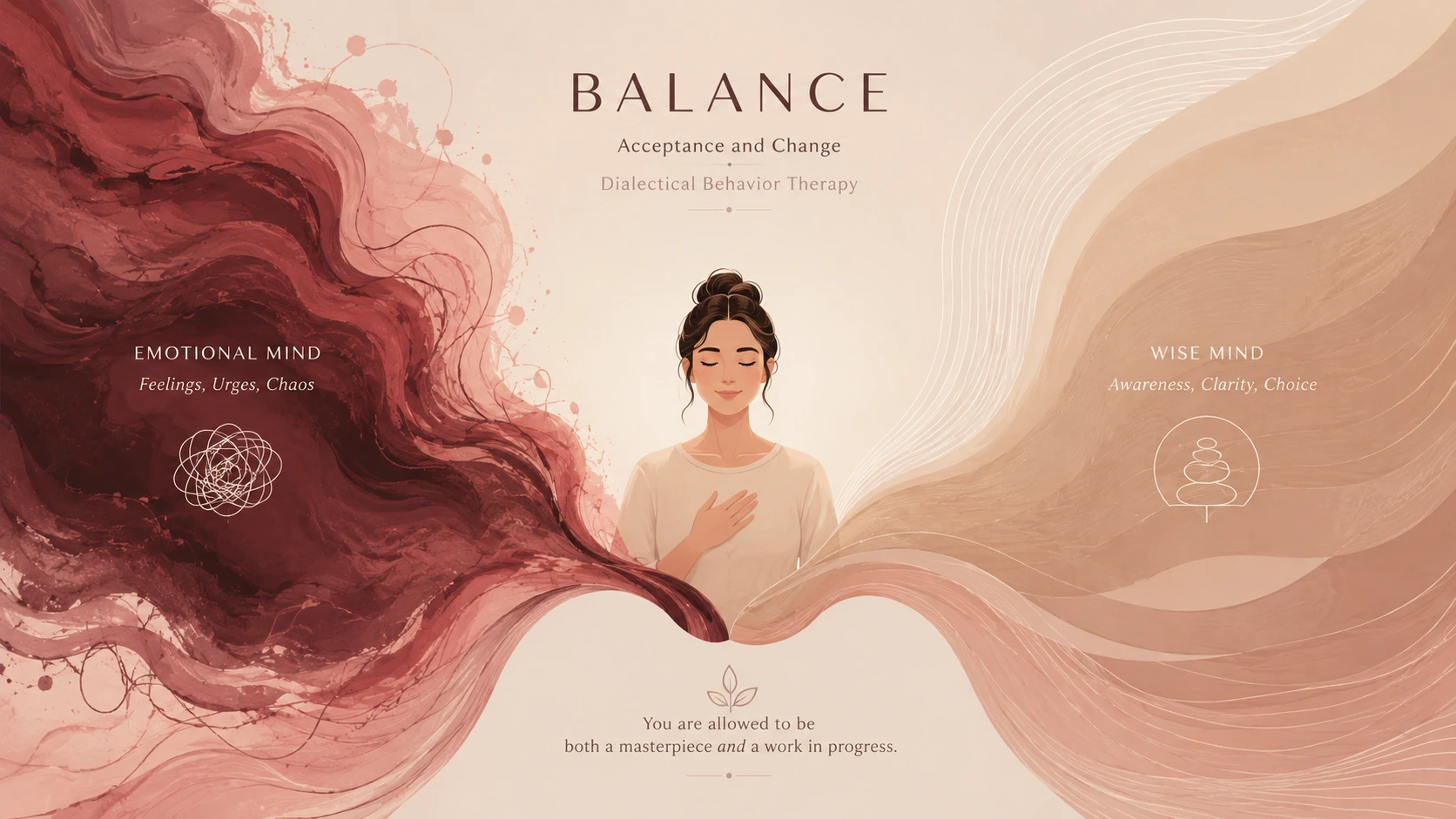 Balance and mindfulness concept representing Dialectical Behavior Therapy